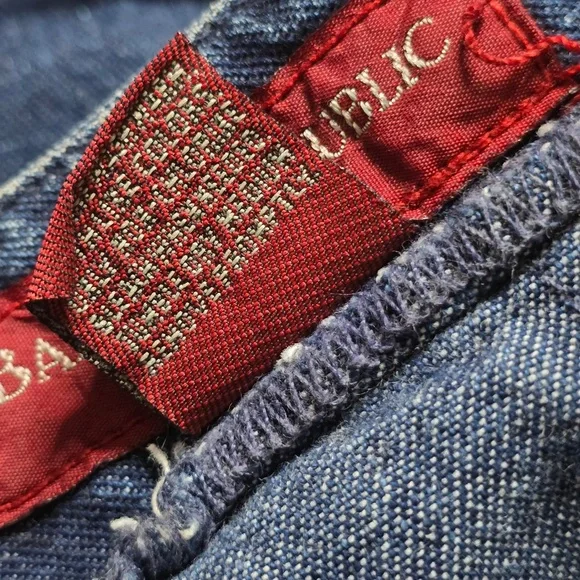 Banana Republic High Waisted Wide Leg Denim Jeans Size 6 - Picture 7 of 14